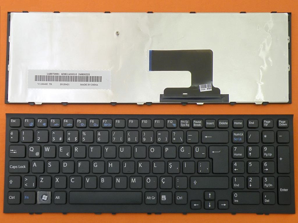 Sony VPC-EH VPCEH Klavye Türkçe (Çerçeveli) V116646E V116646EK1 AEHK1E00010 148970991