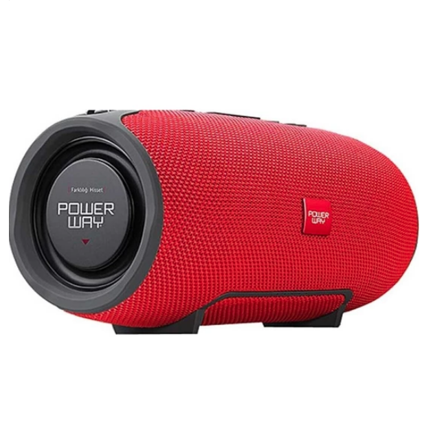 Powerway WRX08 Bluetooth Hoparlör Fm Radyo Sd Kart Usb Ses Bombası Kırmızı