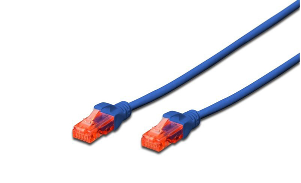 Digitus DK-1617-010/B 1m U-UTP Mavi CAT6 Yanmaz Patch Cord Kablo