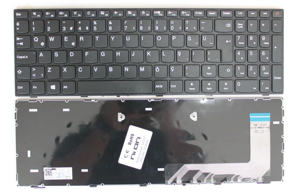 Lenovo IdeaPad 110-15ISK Klavye Türkçe Siyah 5N20L25926 PK131NT3A13