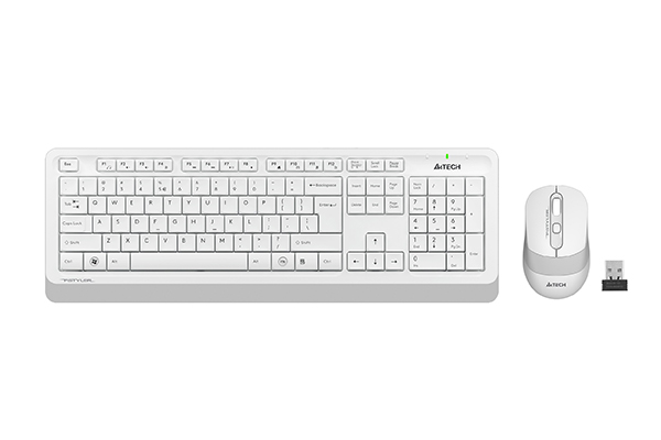 A4 Tech FG1010 Beyaz Usb Kablosuz Q Multimedya Klavye + Mouse Set
