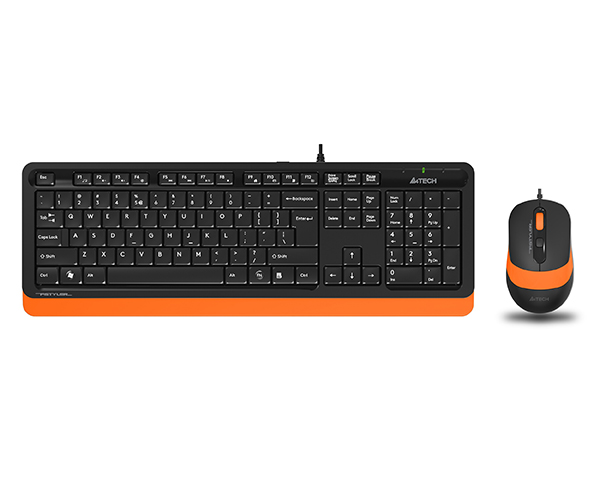 A4 Tech F1010 Q Usb Turuncu TR Multimedya Klavye + Optik Mouse