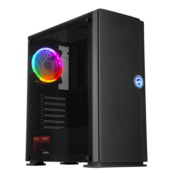 Everest KASTRA Real 500W Siyah 4 Adet Rainbow Fanlı Kasa