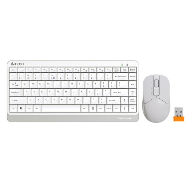 A4 Tech FG1112 Kablosuz Q Multimedia Mini Klavye + Mouse Set Beyaz