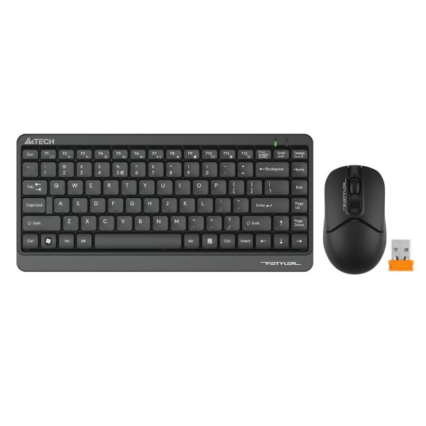 A4 Tech FG1112 Kablosuz Q Multimedia Mini Klavye + Mouse Set Siyah