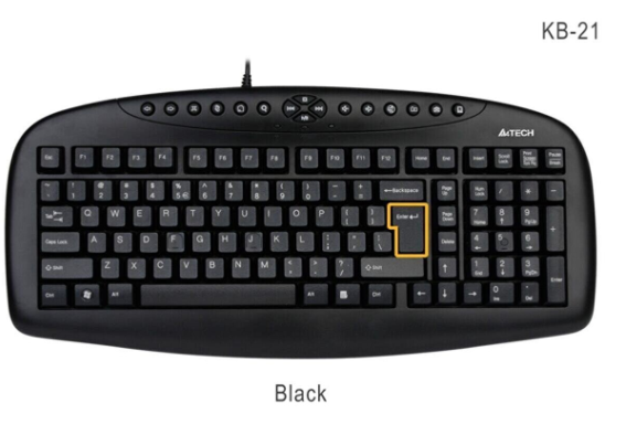 A4 Tech KB-21 Q USB Multimedya Klavye Siyah