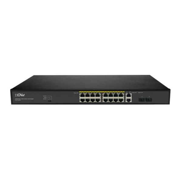Cnet CSH-1602GSP 16 Port 10/100 PoE +2 Uplink +2 SFP Yönetilemez Switch 250W