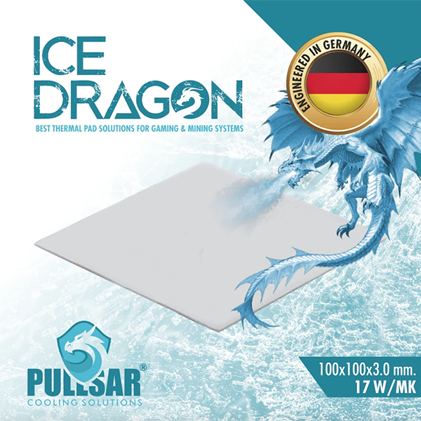 Pullsar ICE DRAGON Thermal Pad 100*100*3.0 mm 17.0 W/m*k