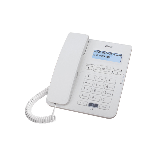 Karel TM145 Analog Lcd Ekranlı Telefon Beyaz