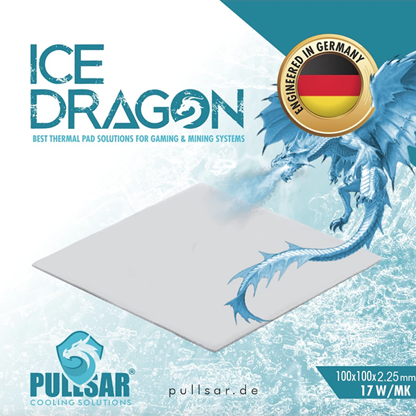 Pullsar ICE DRAGON Thermal Pad 100*100*2.25 mm 17 W/m*k