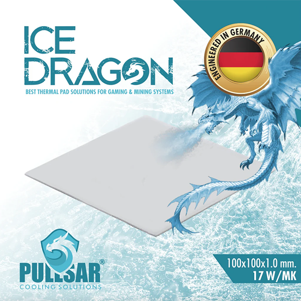 Pullsar ICE DRAGON Thermal Pad 100*100*3.5 mm 17.0 W/m*k