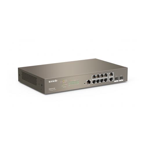 Tenda TEG5312F 8 Port 10/100/1000 +2 Uplink +2 SFP L3 Rackmount Yönetilebilir Switch