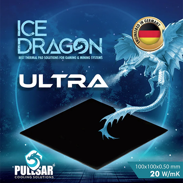 Pullsar ICE DRAGON ULTRA Thermal Pad 100*100*0.5 mm 20 W/m*k