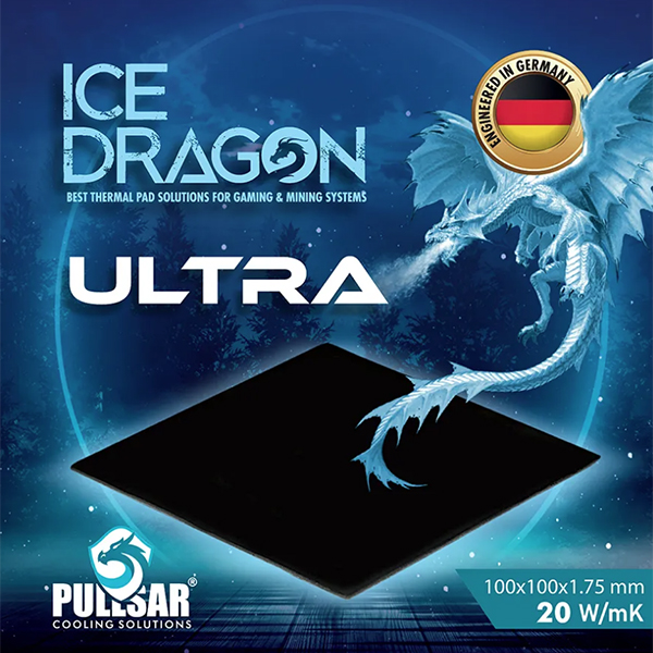 Pullsar ICE DRAGON ULTRA Thermal Pad 100*100*1.75 mm 20 W/m*k