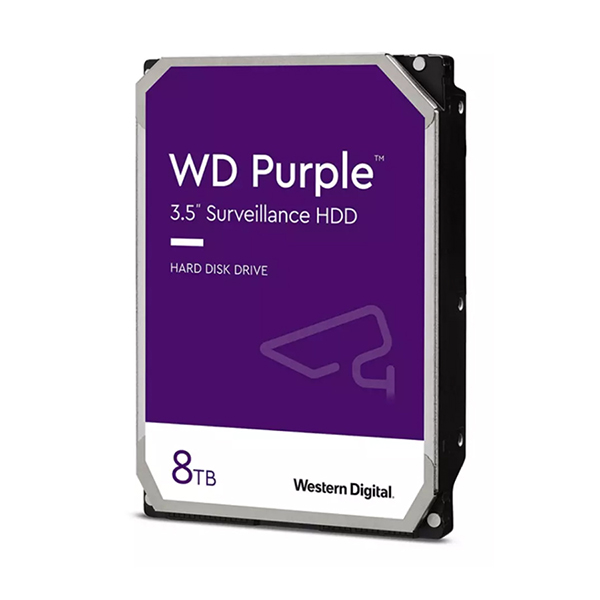 WD Purple 8TB SATA3 3.5 5640RPM 128MB WD84PURZ 7/24 Güvenlik Diski