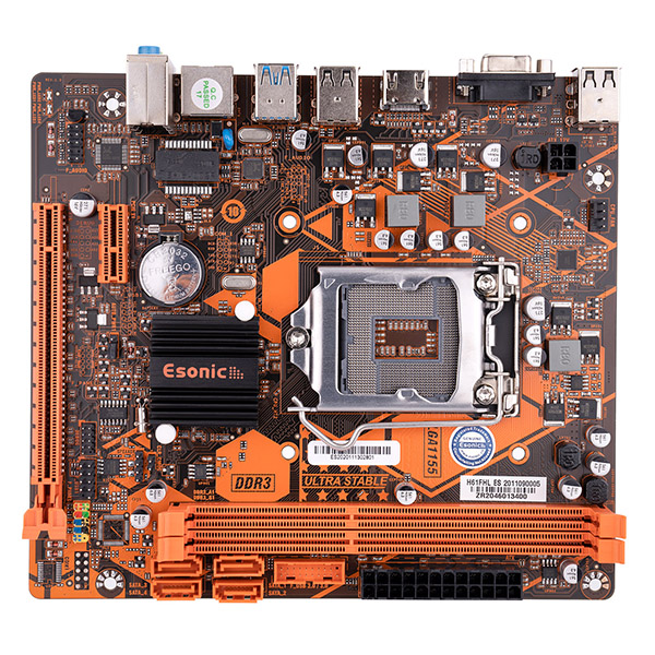 Esonic H61 İntel 1333 Mhz DDR3 HDMI/VGA 1155P Matx Anakart H61FHL