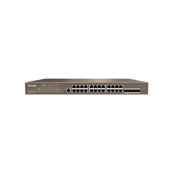 Tenda TEG5328P-24-410W 24 Port 10/100/1000 PoE +4 SFP L3 Yönetilebilir Switch 410W