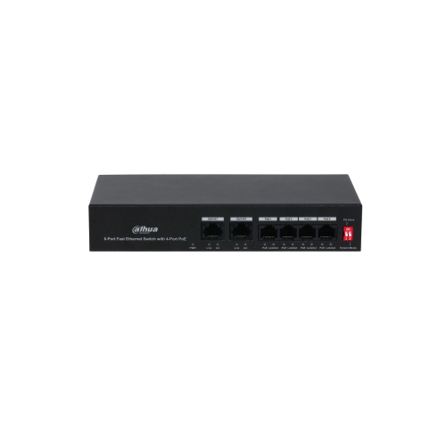 Dahua PFS3006-4ET-36 4 Port 10/100 PoE +2 Uplink Yönetilemez Switch 36W