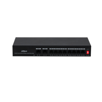 Dahua PFS3010-8ET-65 8 Port 10/100 PoE +2 Uplink Yönetilemez Switch 65W