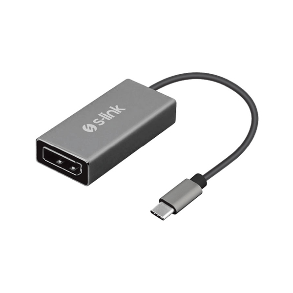 S-link Swapp SW-U510 Gri Metal Type-C to DisplayPort 4K Çevirici Adaptör