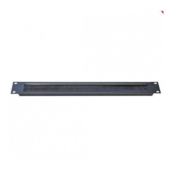 Ager 1U 19 inch Kablo Düzenleme Paneli Patchcord Giriş Holü, Fırçalı Tip Siyah AA-PGF01U19-A-S1-1U (S1 9005)