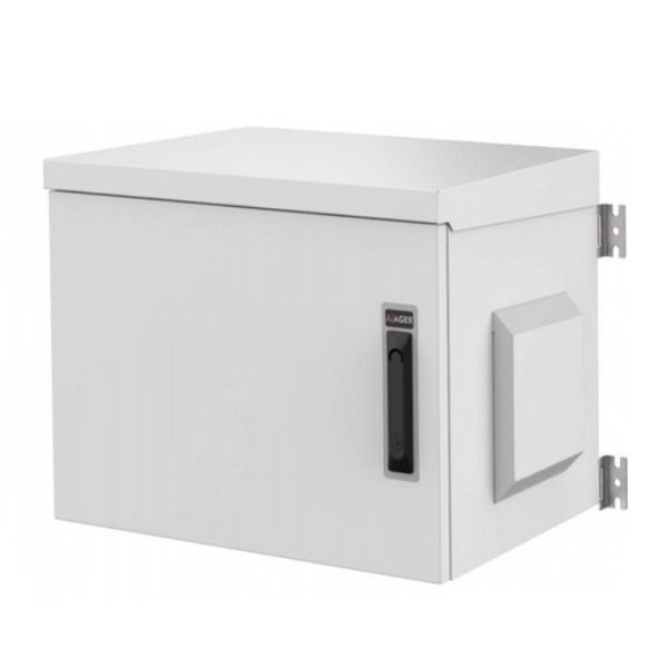 Ager  9U 600X450 Montajlı Outdoor Çift Çıdarlı Duvar Tipi Kabinet AG-OD09U6045B2-D-A-M1-09U6045 (Metal Kapak/D-B2 7035 Dış Ortam)