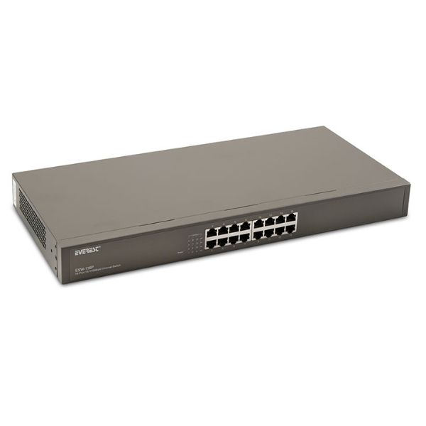 Everest ESW-116P 16 Port 10/100 Rackmount Yönetilemez Switch