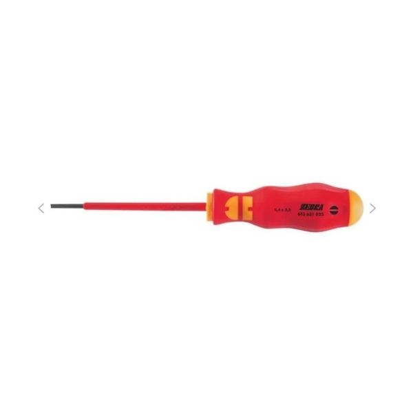 Würth Zebra VDE Yalıtımlı Düz Tornavida 0,4x2,5 (Ac 1000V-Dc 1500V) Art.613631025