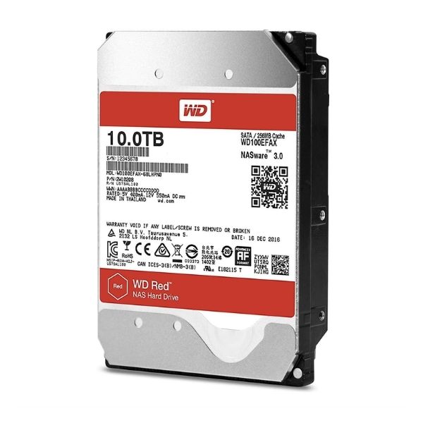 WD RED 10 TB 3.5 SATA3 7200RPM 256MB 180TB/Y Nas Diski WD101EFBX