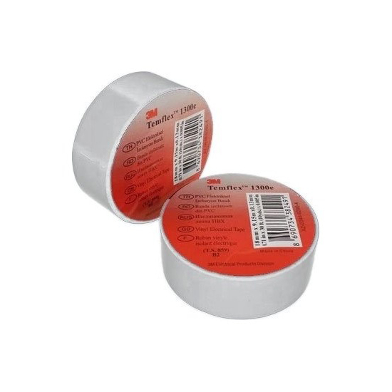 3M Temflex 1300E 18mm 9.15mtx0.13mm Elektrik İzole Bant Beyaz