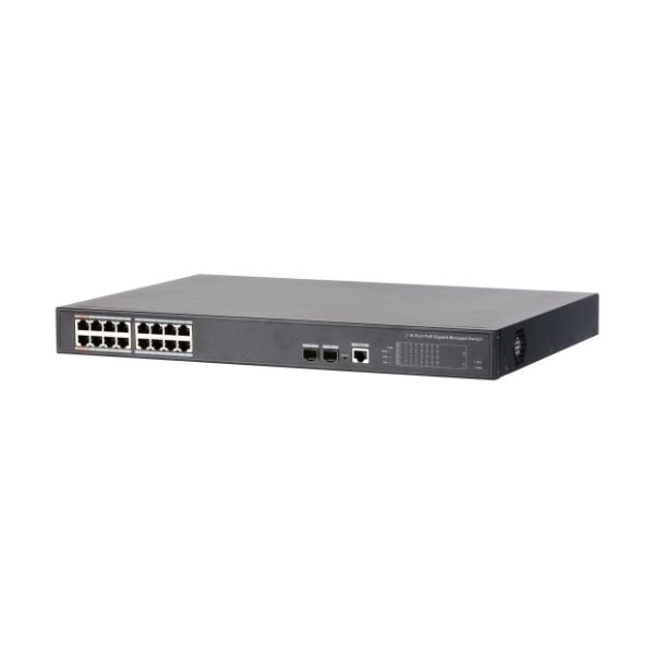 Dahua PFS4218-16GT-240 16 Port 10/100/1000 PoE +2 SFP Yönetilebilir Switch 240W