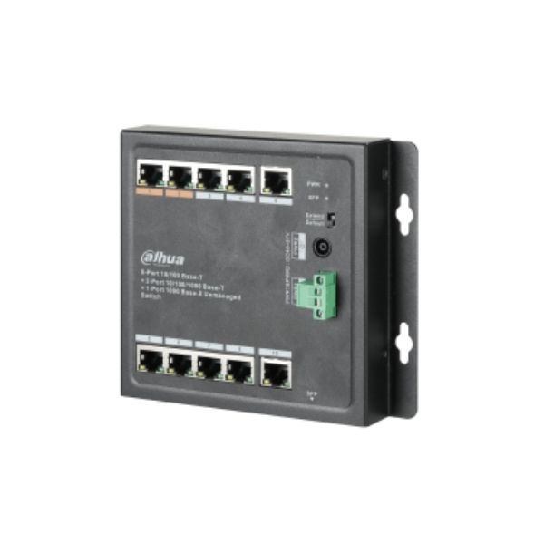 Dahua PFS3111-8ET-96-F 8 Port 10/100 PoE +2 Uplink +1 SFP Yönetilemez Switch 96W
