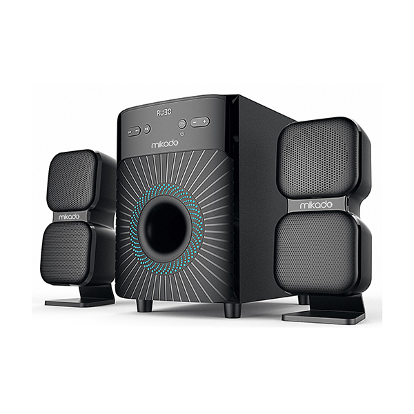 Mikado MD-360BT 2+1 38W Siyah Multimedya FM/BT/USB/AUX Led Speaker Hoparlör