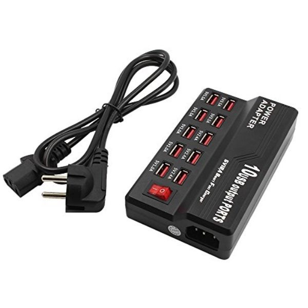 Wlx-838 10 Çıkış Portları 5v 1-3.5a Usb Hub Hızlı Güç Şarj Adaptörü