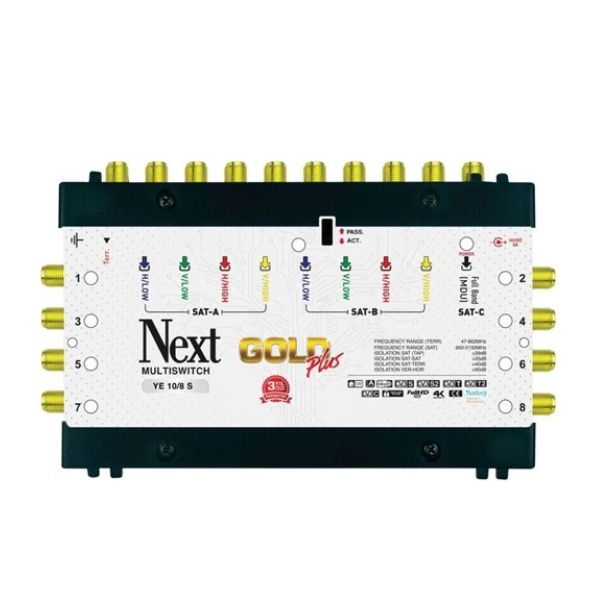 Next YE-10/8 Hybrid Gold Plus Multiswitch Sonlu Kaskatlı Uydu Santrali