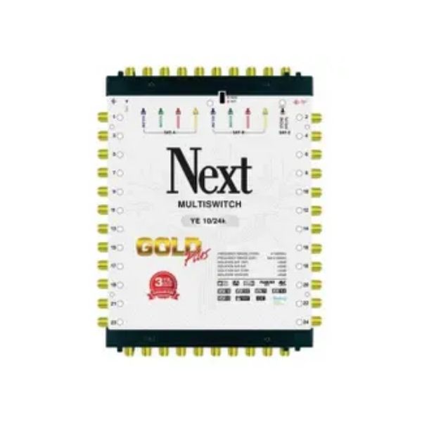 Next YE-10/24 Gold Plus Kaskatlı Multiswitch Adaptörlü Uydu Santrali
