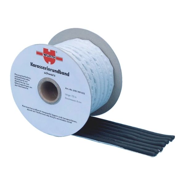Würth 8 mm. 2,5 Metre Yumuşak Daimi Elastik Sızdırmazlık Bandı Siyah (Esnek Conta)