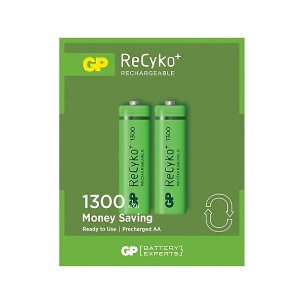 GP 1300 mAh Recyko Şarjlı Kalem AA 2 li Pil