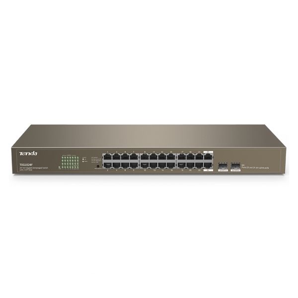 Tenda TEG1024F 24 Port 10/100/100 +2 SFP Rackmount Yönetilemez Switch
