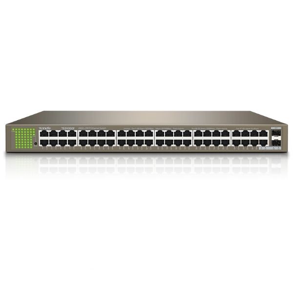 Tenda TEG1050F 48 Port 10/100/1000 +2 SFP Rackmount Yönetilemez Switch