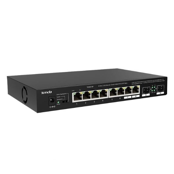 Tenda TEM2010F 8 Port 10/100/1000/2500 +2 2.5G/SFP Masaüstü Yönetilemez Switch