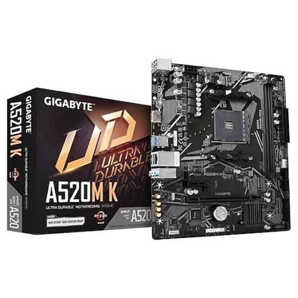 Gigabyte A520M-K AM4 DDR4 5100Mhz OC M.2 Hdmi mATX Anakart