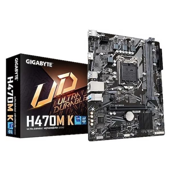 Gigabyte H470M-K intel LGA1200 Ddr4 3200Mhz M.2 Hdmi mATX  Anakart