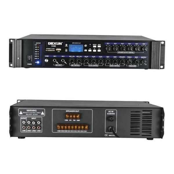 Dexun D-500 700 Watt Usb/Sd/Bluetooth 6 Bölgeli Hat Trafolu Amfi