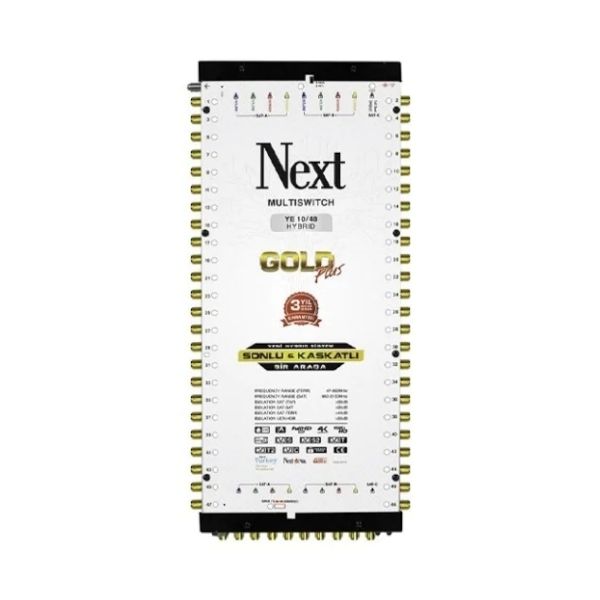 Next YE-10/48 Hybrid Gold Plus Sonlu Kaskatlı Adaptörlü Uydu Santrali