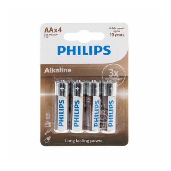 Philips LR6A4B/10 LR6 Mignon 1.5V Alkalin AA 4 lü Kalem Pil