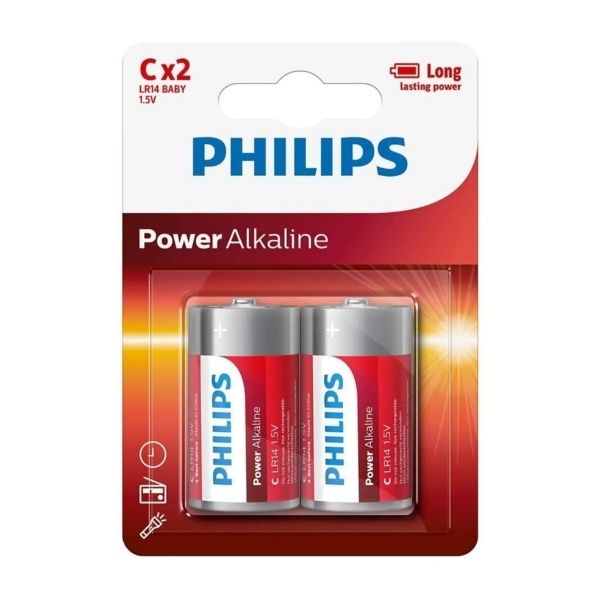Philips LR14P2B/05 LR14 Baby 1.5V Power Alkalin Orta Boy C 2 li Pil