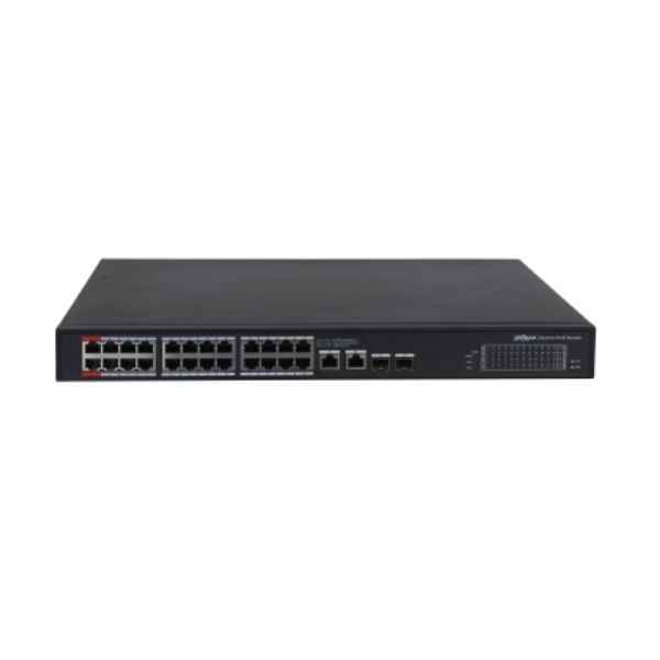 Dahua PFS3228-24GT-360 24 Port 10/100/1000 PoE +2 Uplink +2 SFP Yönetilemez Switch 360W