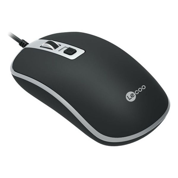 Lenovo Lecoo MS104 USB Kablolu 1600 Dpi Optik Mouse Siyah