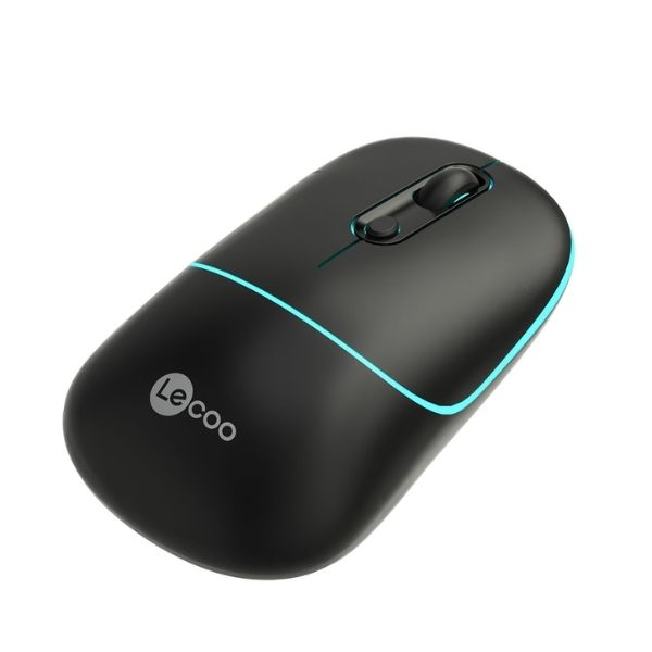 Lenovo Lecoo WS210 Wifi+ Bluetooth 1600 Dpi Şarjlı Sessiz Kompakt Kablosuz Optik Mouse Siyah